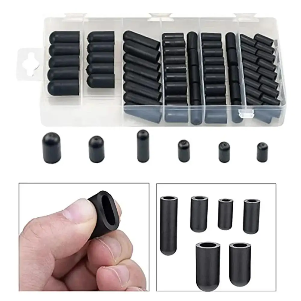 

Black Rubber Vacuum Dust Cap 80-Piece Vacuum Set Carburetor Dust Cap Comprehensive Automotive Kit Car Maintenance