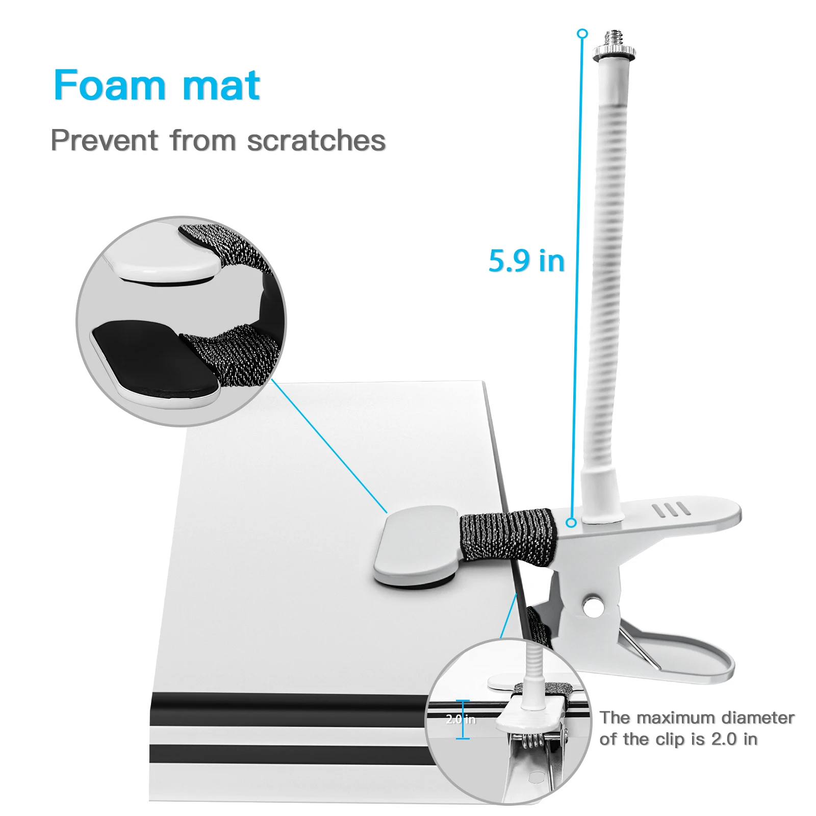 Abrazadera de Clip Flexible para cámara Eufy, abrazadera para cuna, estantes o muebles, para Eufy, Serise, EufyCam 2/2 Pro/2C/2C Pro, E20 EufyCam/E40