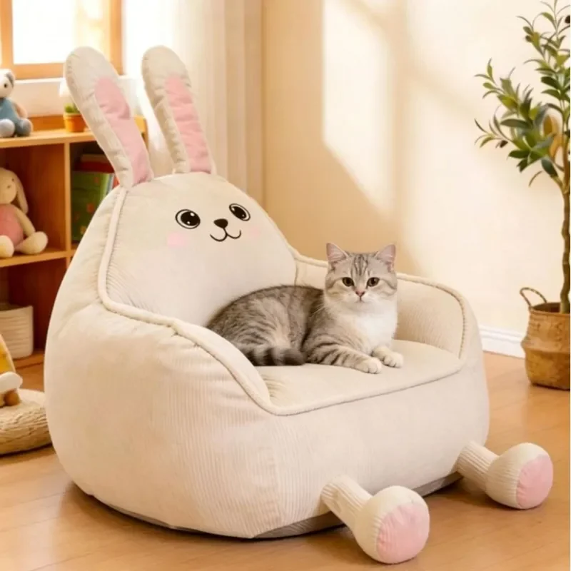 for Children Baby Small Sofa Cute Cartoon Seat Princess Reading Corner Learning Stool Corduroy Mini Couch