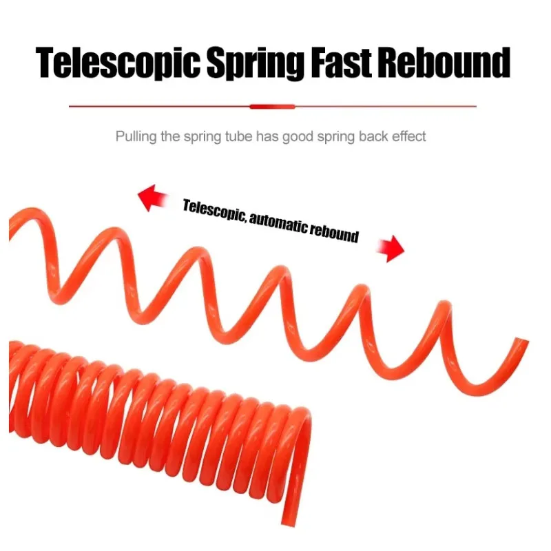 3/6/9/12/15M PU Air Compressor Hose Tube Spring-like Air Hose Flexible Air Tool With Connector Pneumatic Spiral Tubing PU Pipe