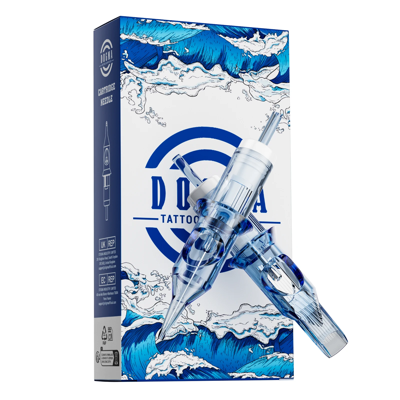 

SOLONG 20 шт. профессиональная игла для татуировки, синяя игла RL 0,30/0,35 мм, одноразовые безопасные картриджи с чернилами для татуировки, товары для художественной татуировки