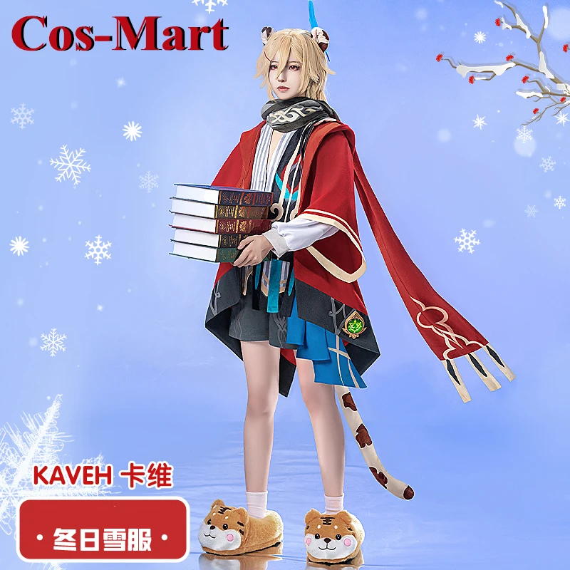 

Cos-Mart Hot Game Genshin Impact Kaveh Cosplay Costume Fashion Lovely Winter Snow Suits Activity Party Role Play Clothing