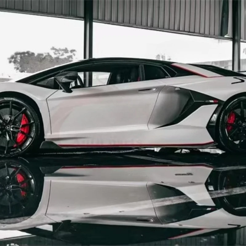 

Сухие карбоновые боковые юбки (накладки) для Lamborghini Aventador LP700 LP720, комплект для тюнинга кузова SVJ