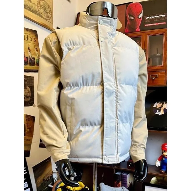 

Однотонный жилет, хлопковая куртка, мужская верхняя одежда без рукавов, вырезанные рукава, толстая куртка-жилет, молодежная хлопковая майка.