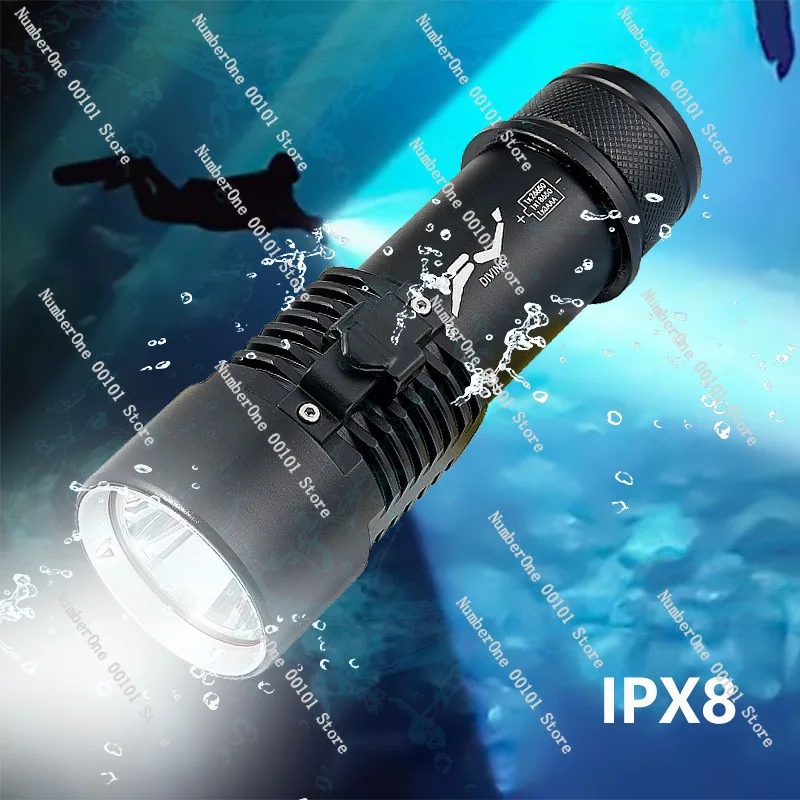 Mini XHP70 Diving Flashlight LED Outdoor 80m Diving Exploration Aluminum Alloy Strong Light Flashlight G
