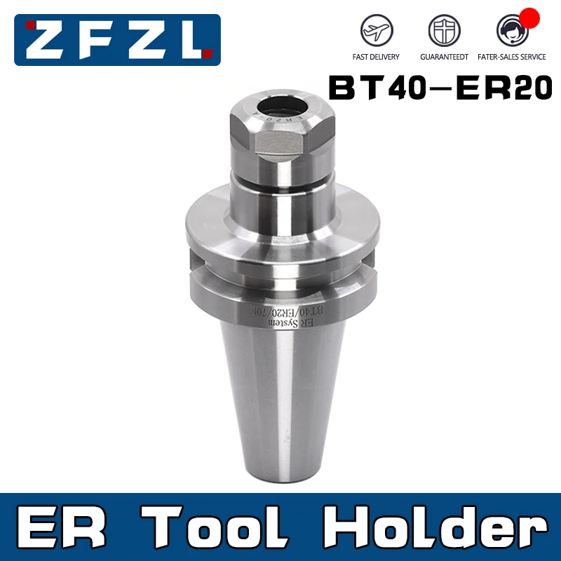 

1PC BT40 ER20 Knife Shank 70L 100L High Precision For CNC Machining Center Spindle Tool Holder