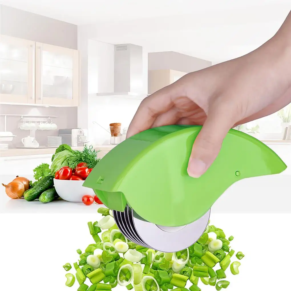 

Green Onion Roller Slicer Universal Household Vegetable Rolling Slicers Kitchen Accessory Food Seasoning Mincer