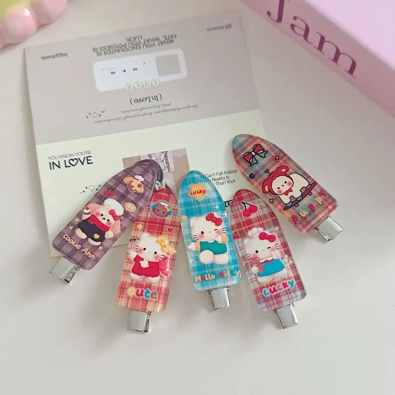 5pcs Christmas Hello Kitty Hair Clip Cute Kids Princess Hairpin Girls Side Bangs Barrette Makeup Washing Face Ornaments ﻿