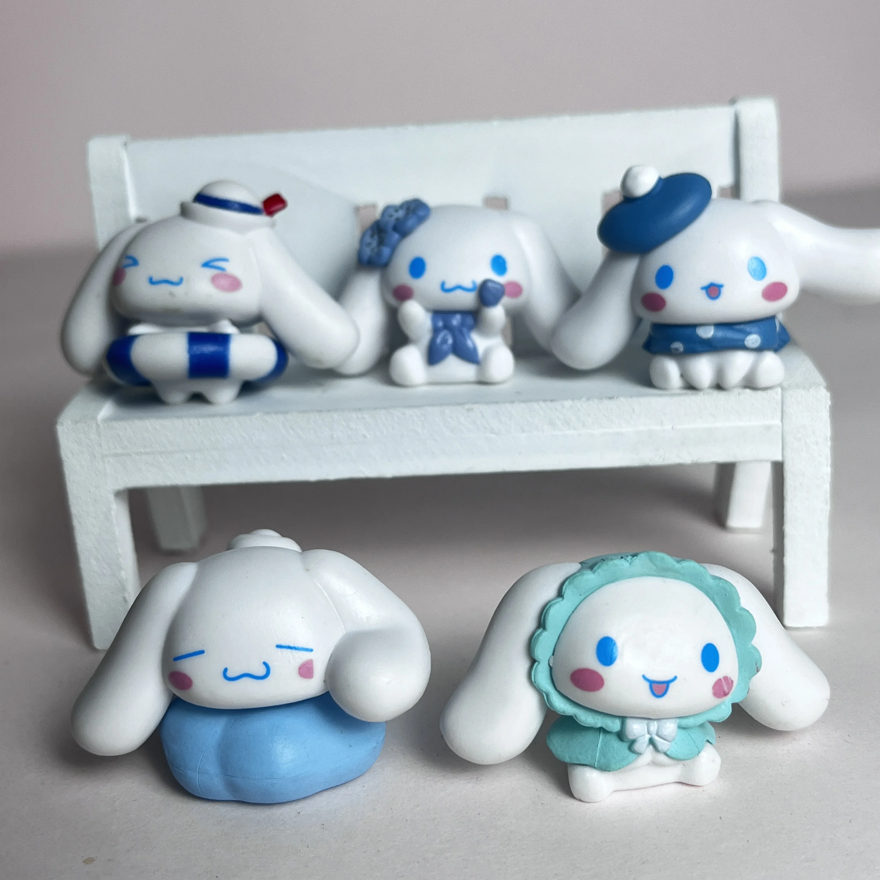 Kawaii Sanrio Figures Cinnamoroll Gasha Anime Figure Pvc Toy Model Hand Made Anime Dolls Toys Ornaments Gifts for Kids