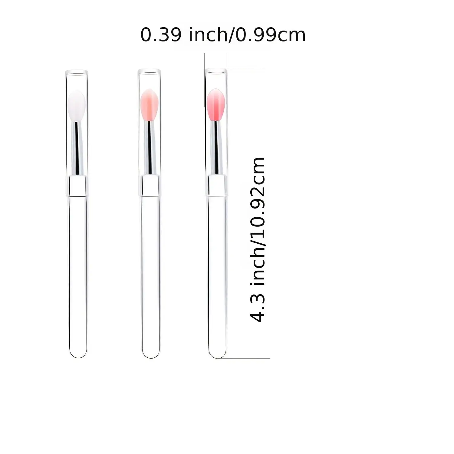 9-Pack Portable Silicone Lip Brush Set, Reusable Lip Applicator Brushes for Lipstick, Lip Gloss, Lip Stain & Makeup Touch-Ups