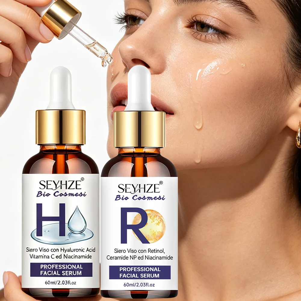SEYHZE Retinol & Niacinamide Serum 2PCS – Con ceramidas, aloe y centella asiática, reafirma la piel, controla la grasa, aumenta la hidratación