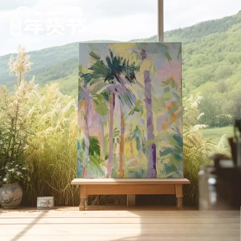 Hand-painted, purely handmade living room oil painting porch niche landscape hanging painting