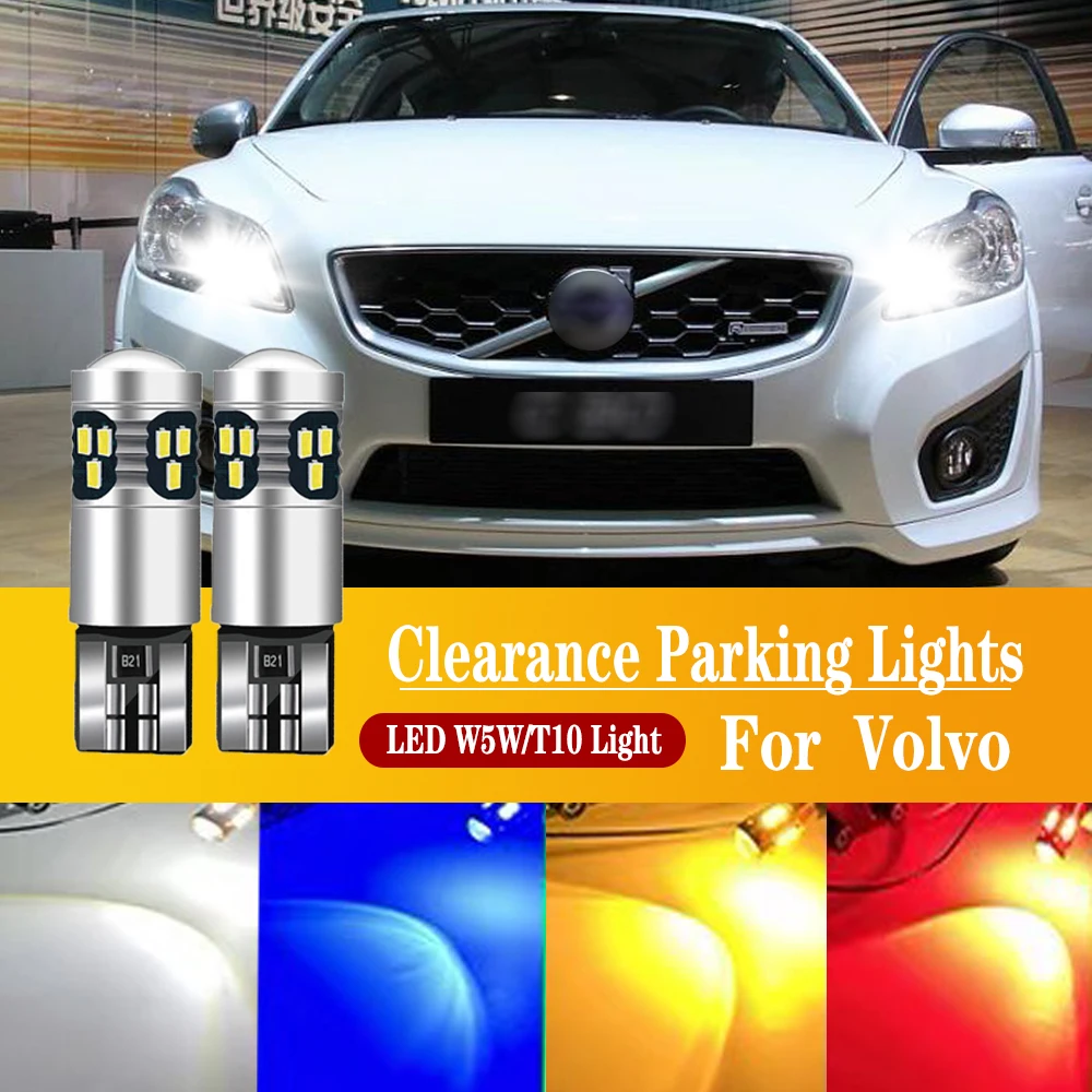 2pcs Clearance Light Parking Lamp Bulb W5W T10 194 2825 Canbus For Volvo C30 C70 S40 S60 S70 S80 V50 V70 XC70 XC60 XC90 LED