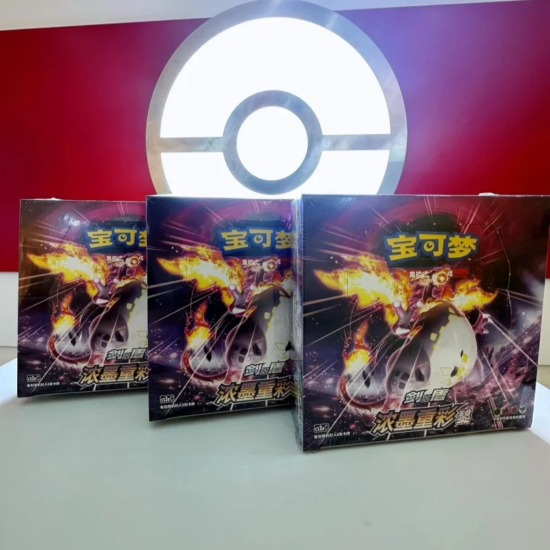 오리지널 PokéM0n 카드 애니메이션 게임 단순화 된 중국어 Ptcg Sword & Shield 모든 시리즈 카드 9 색 부스터 팩 장난감 생일 선물