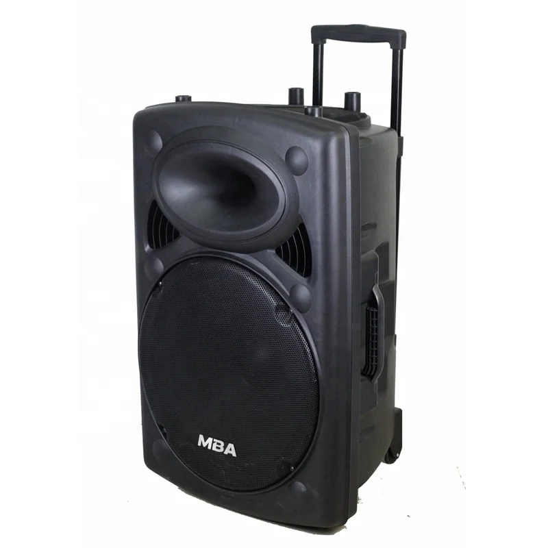 Hanxiang 18 Inch Woofer Big Powered Mobile Trolley Stage Speaker bocinas bt speaker portable wireless