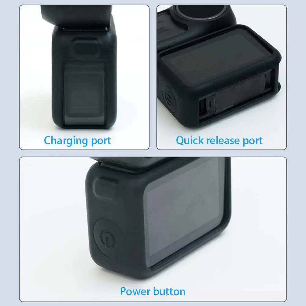 جراب سيليكون dji Osmo Nano، غطاء حماية ناعم مع جانب بطارية سهل الفتح، غلاف جلدي مقاوم للصدمات لكامل الجسم #6