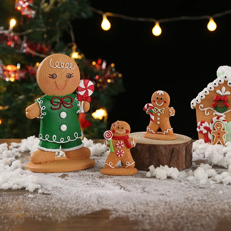 Christmas Gingerbread Man Doll Tree Pendant Ornaments Holiday Party Supplies Home Party Navidad Christmas Decoration Kids Toy