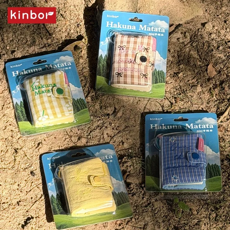 Kinbor A6/Mini HandJournal,Carefree Undated Self-Fill Planner,Soft Ultra-Light Cloth Cover,Cute Healing Notebook For Notes&Diary