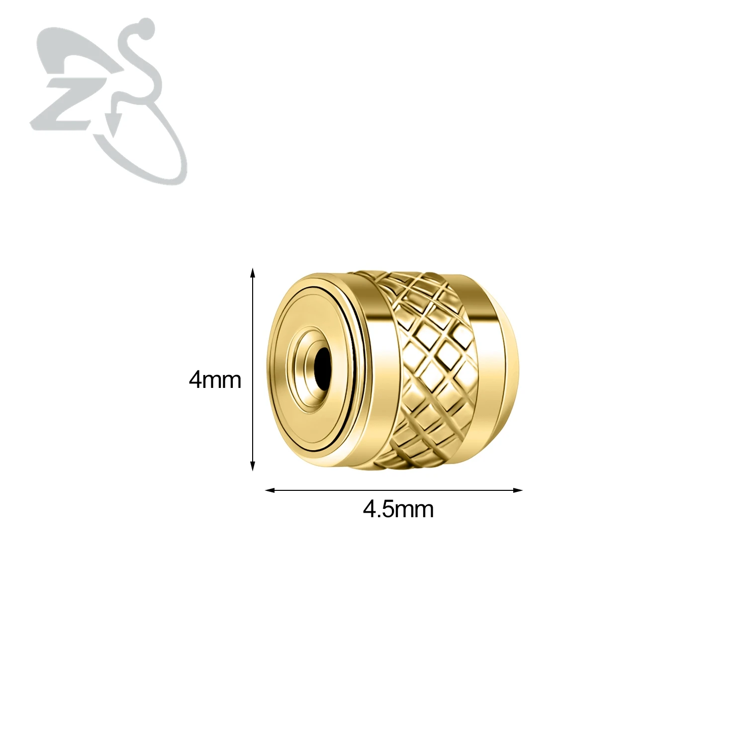 Gold Color Stainless Steel Earring Rubber Plug Ear Studs, 2-10pcs