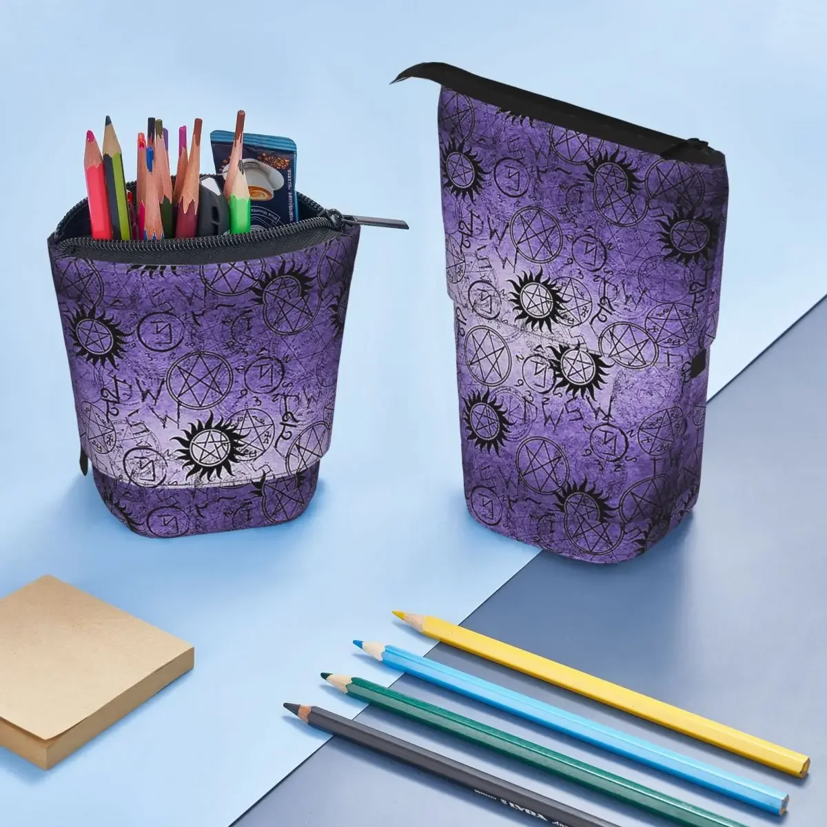 estojo-de-lapis-reversivel-roxo-supernatural-para-criancas-caixa-de-canetas-escolar-bolsa-de-material-escolar-porta-canetas