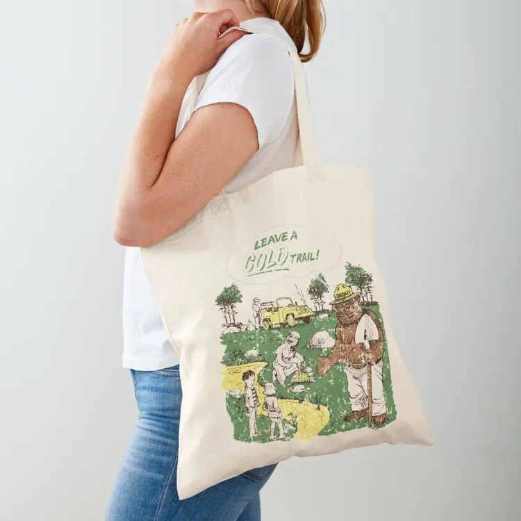 

Leave a Cold Trail Funny Bear Tote Bag Fabric bag Canvas bag for women Canvas shoulder tote university