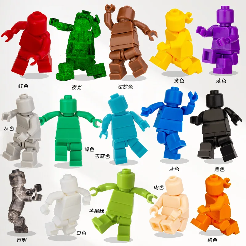 Mehrfarbige Mini-Figuren-Bausteine mit mehreren Gelenken, ultra-bewegliche Drittanbieter-Figurenzubehörteile – Detail 1