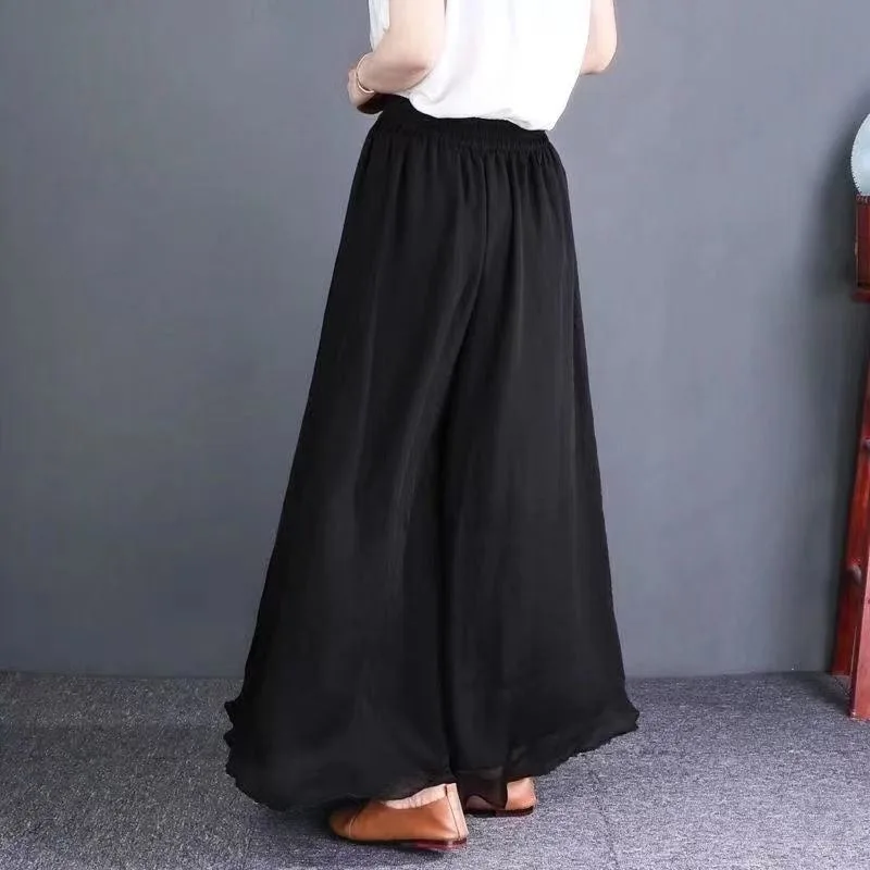 High Quality Pants Women Summer Mujer Thin Elastic Waist Drape Baggy Korean Style Streetwear Prevalent Elegant Leisure All-match