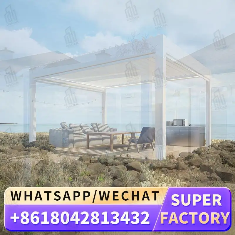 

Modern Square Tube Aluminum Profile for Pergola Outdoor Garden Patio Use Louver Pergola