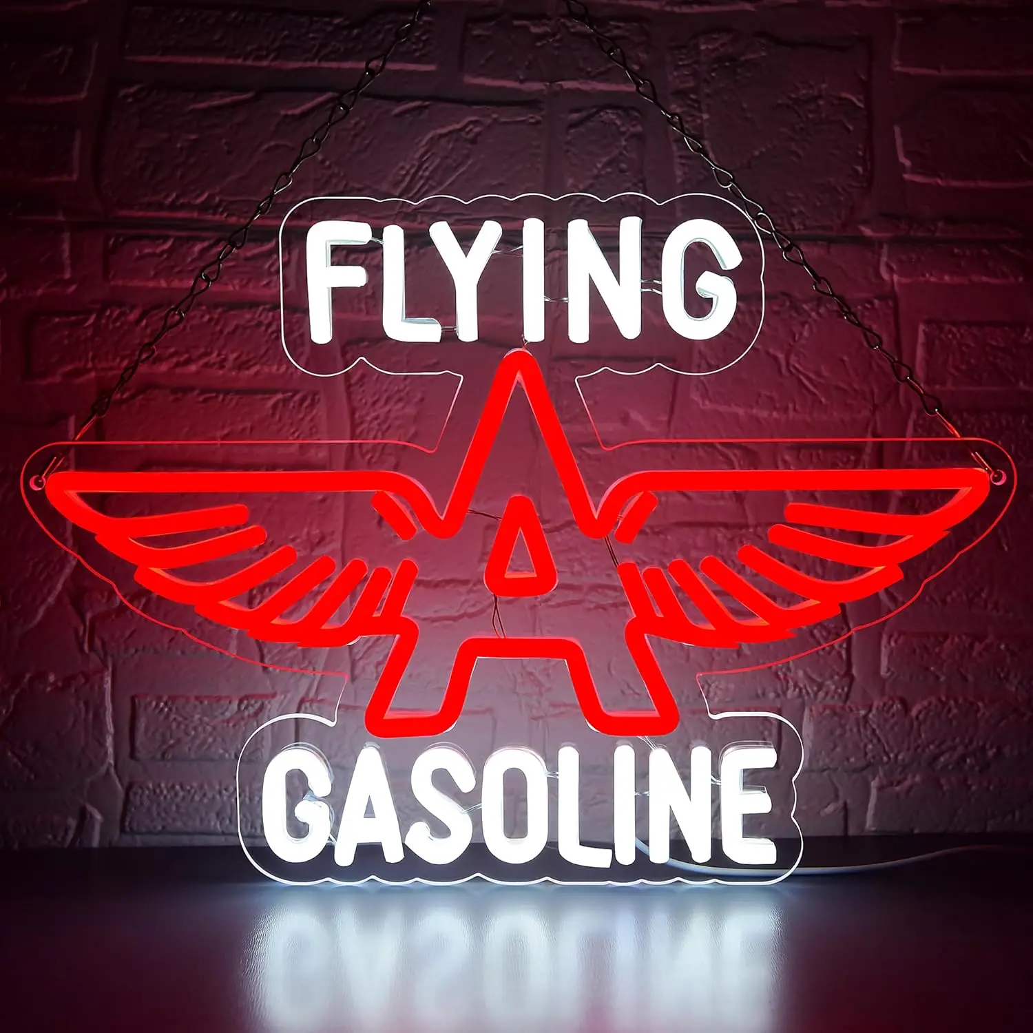 

Неоновая вывеска Flying A Gasoline, настенный светильник, светодиодный неоновый светильник для гаража, автомастерской, игровой комнаты, спальни, декоративный подарок