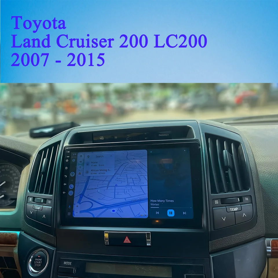 

10.1" QLED Car Radio Stereo Video Audio A/V Multimedia Player For Toyota Land Cruiser 200 LC200 2007 - 2015 4G Lte WiFi Carplay