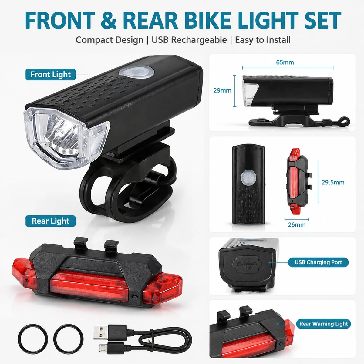 Juego de luces delanteras y tr - Commuting With Road Bike reseña y precio