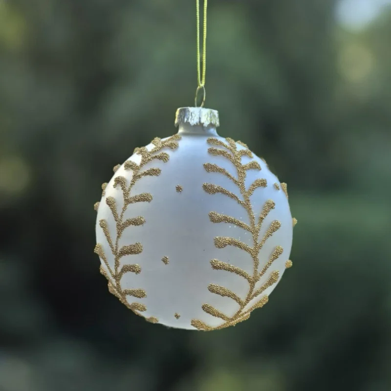 

F 8 шт./упак. Диаметр = 8 см морозный белый стеклянный шар Рождественская елка подвесной кулон окна ручная роспись фестиваль декоративный глобус