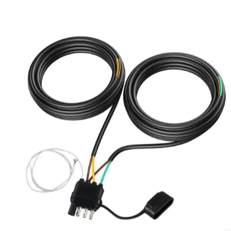 26Ft 4Way 5 Wire Trailer Wire Harness Color Coded Wires Y Splitter Design R6FB