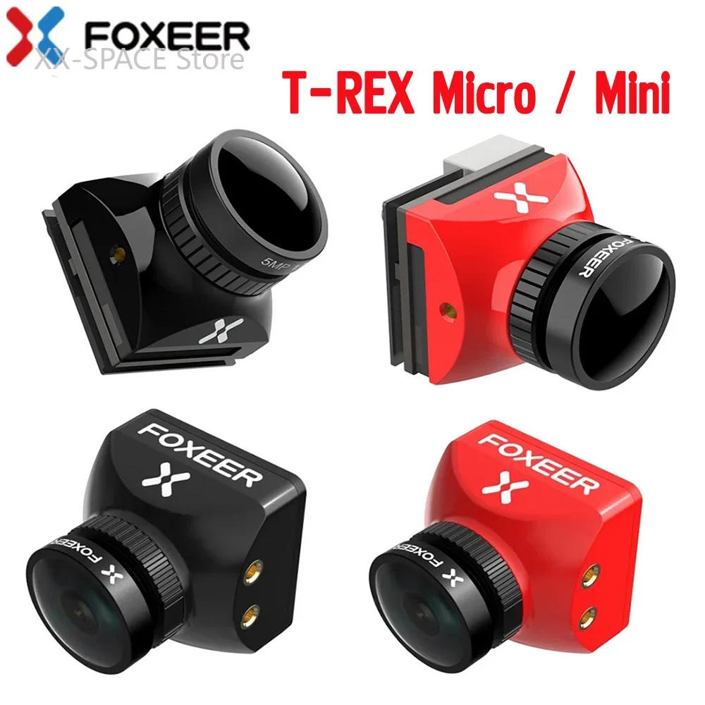 FOXEER T-REX Micro / Mini 1500TVL kamera 0.001Lux Super OSD WDR 4:3 przełączana 16:9 PAL/NTSC pełna pogoda dla dronów wyścigowych FPV