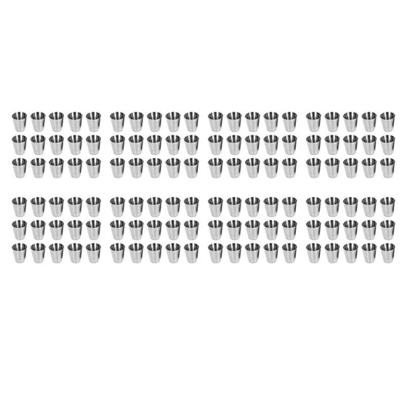 

120 Pcs Stainless Steel Shot Glasses Drinking Vessel,30Ml(1Oz) Camping Travel Coffee Tea Cup,For Whiskey Tequila Liquor-B61B