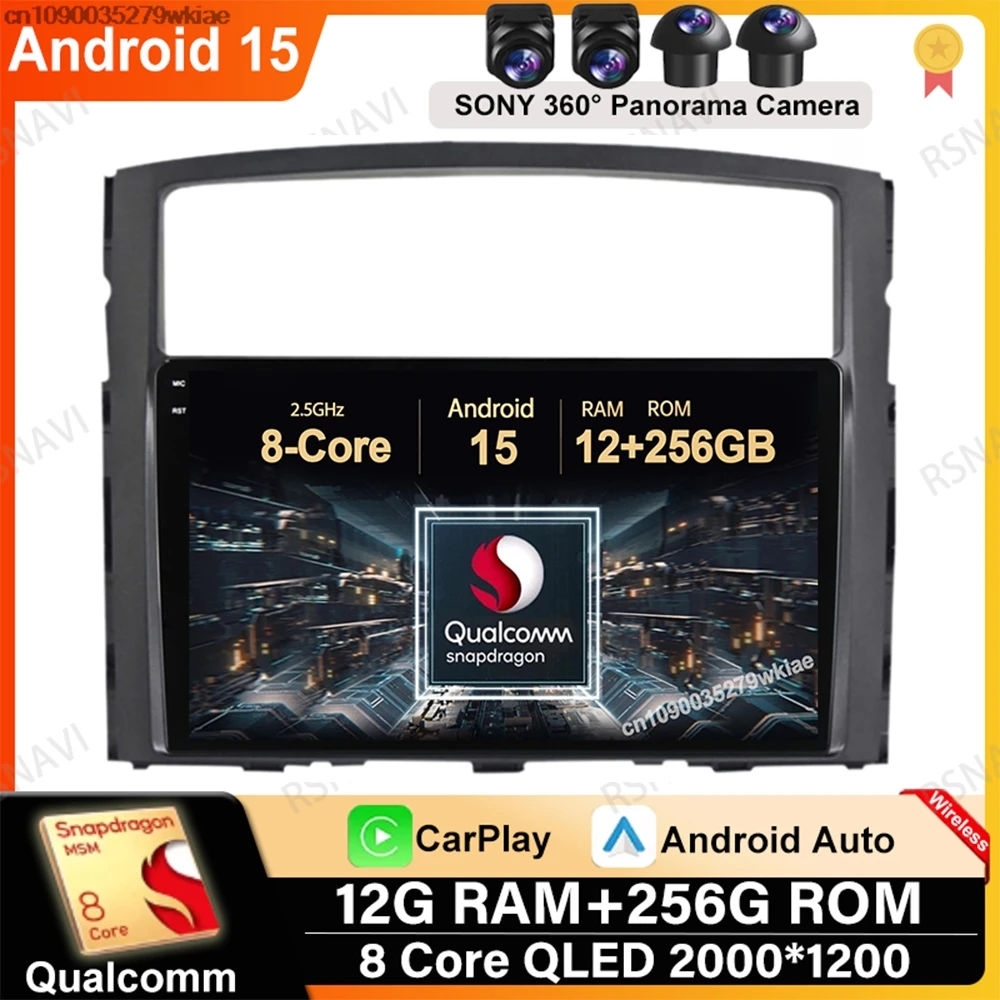 

Android 15 For Mitsubishi Pajero 4 2006-2014 Stereo Qualcomm 5G WIFI Viedo Player Autoradio BT Navigation Car Radio DSP GPS DVD