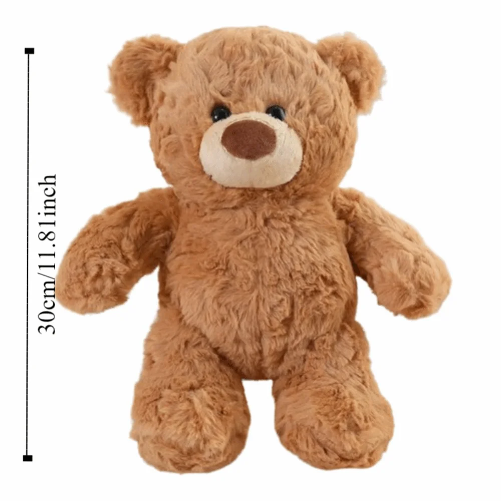 Soft Animal Bear Plush Doll Cartoon Stuffed Brown Bear Plush Toy 30cm Simulation Bear Stuffed Dolls Boys Girls