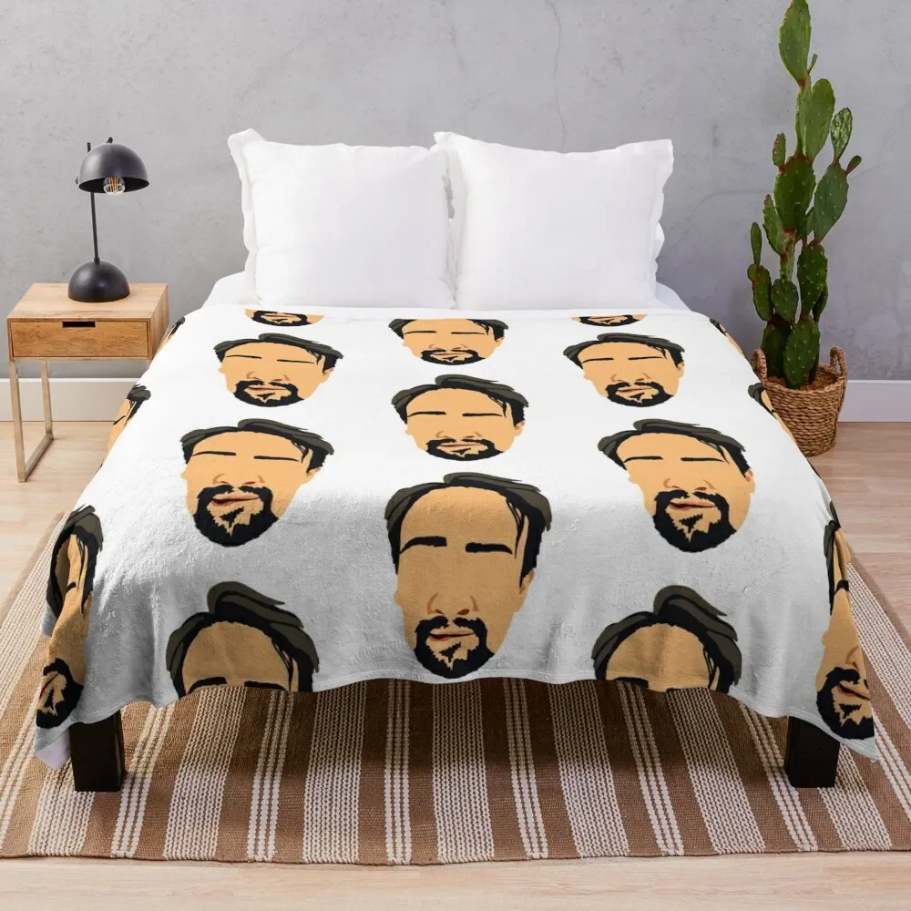 Lin Manuel Miranda Hamilton Lip Biting Head Throw Blanket Ultra Plush Cozy Blanket for Napping Sleeping