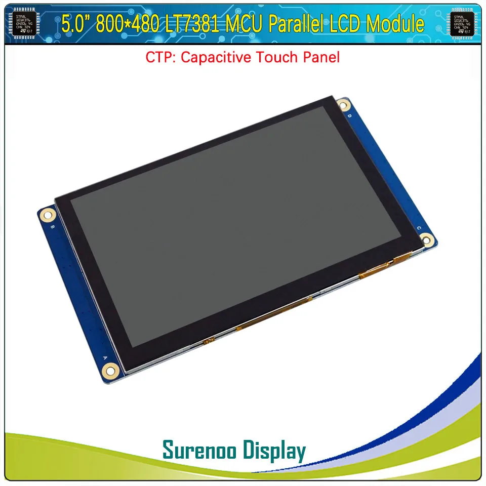 5.0 "بوصة 800*480 LT7381 MCU موازي TFT بالسعة اللمس وحدة LCD عرض لوحة الشاشة متوافق Alientek STM32 مجلس