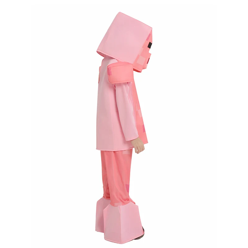 Game Green Blocks Crawler Boy Fancy Dress Up 2024 New Arrival Girls Pink Pig Halloween Costume For Child