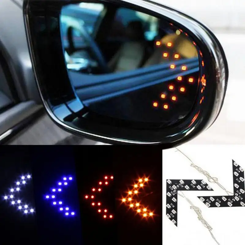 Car Turn Signal Lights Turn Indicator Light LED Rear 12V Concealed Style Universal Rearview Mirror 6500k 50000h Lightweight