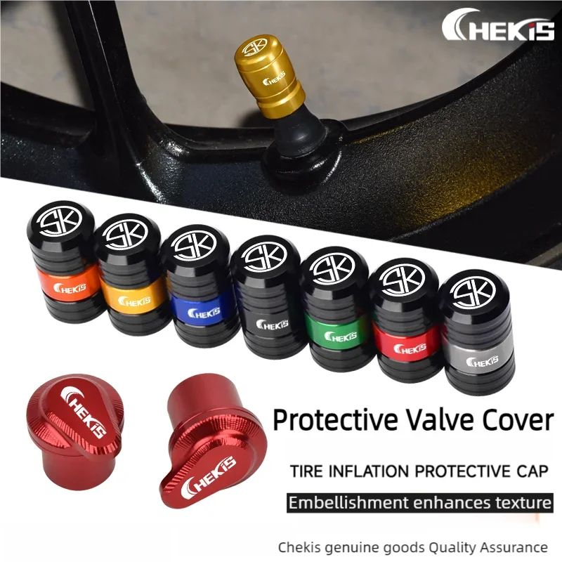 Chekis Genuine Motorcycle Accessories Suitable for Yamaha Xmax125/250/300/400 Nvx155 Aerox155 Modified Tire Valve Decorative Cover Valve Core Cap Protective Cover