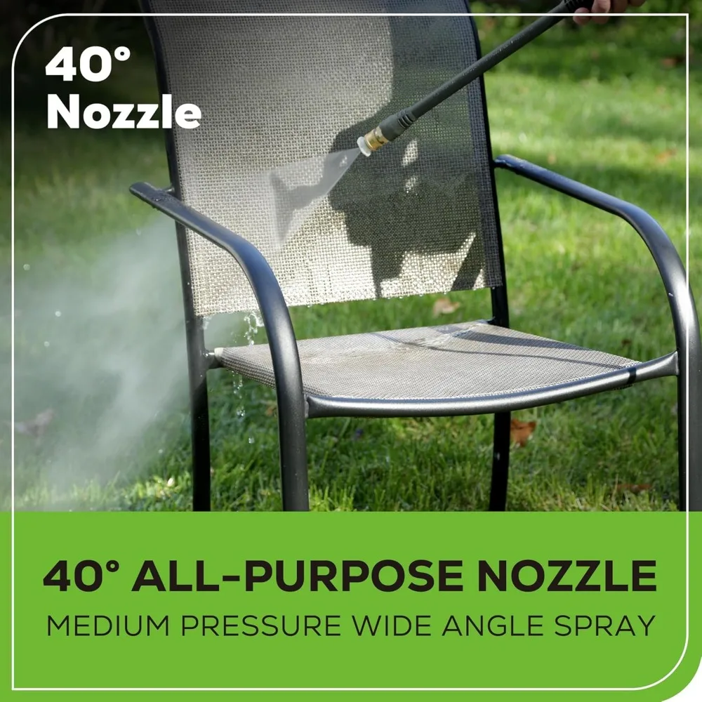 Compact Electric Pressure Washer, 1.2 GPM, CSA Certified, Lightweight with 20 FT Hose & 35 FT Cord for Cars, Fences, Patios