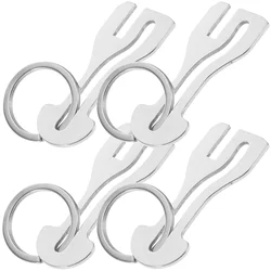 4 Pcs Cart Token Coins Metal Tokens Trolley for Shopping Zinc Alloy Key Rings Supplies Office Accessory