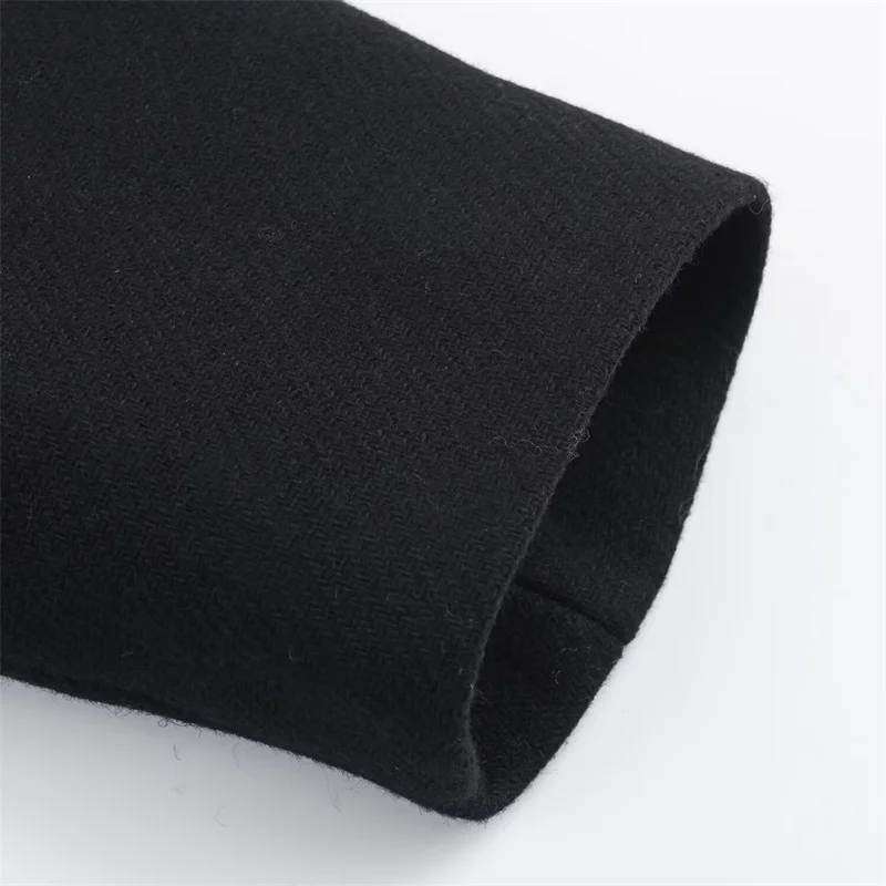 معطف صوف نسائي للخريف والشتاء معطف طويل مخلوط مع حزام ملابس نسائية بسيطة وعصرية