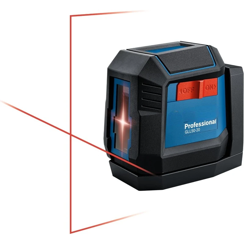 

50 Ft Self-Leveling Cross-Line Laser, Includes Integrated Magnetic Mount & 2 AA Batteries