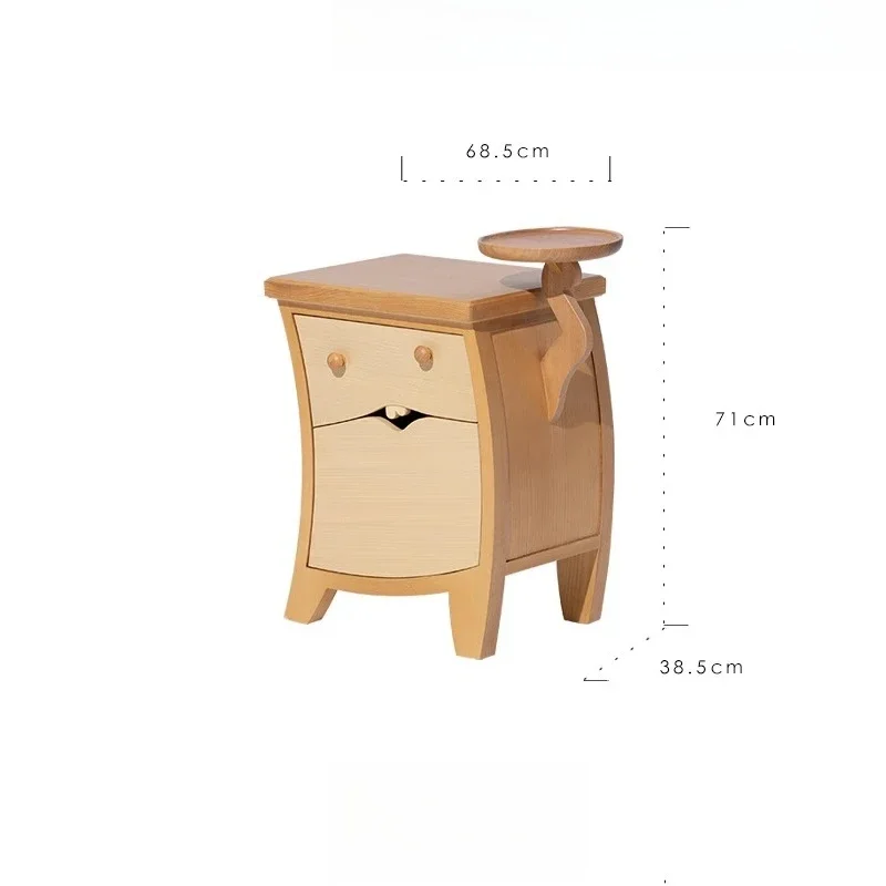 

waist robot, solid wood medieval side cabinet, bedside cabinet, children's storage