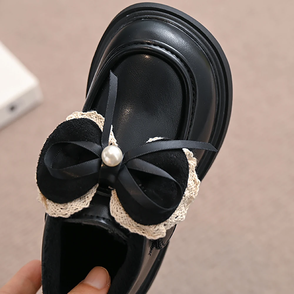 أحذية الشتاء الكورية نمط للأطفال بولي Leather الجلود مقاوم للماء أحذية الثلوج للأطفال كعب منخفض أنيقة سيدة الفتاة أحذية قطنية مبطنة #2