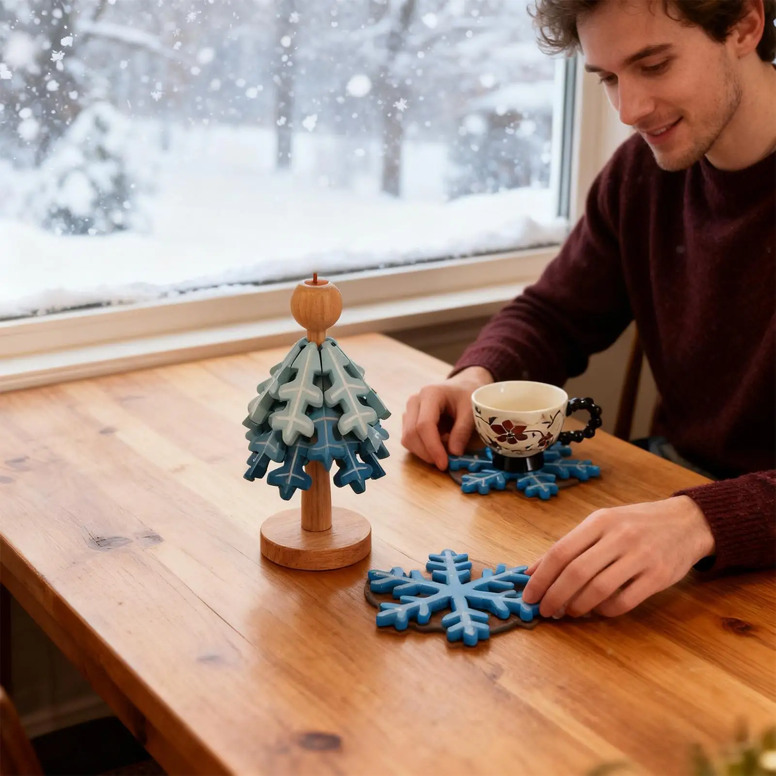 

Деревянная подставка для елки, складные подставки для горячих кастрюль, подставка для рождественской елки для дома, ресторана, квартиры, кухни, сковороды, напитки, тарелки