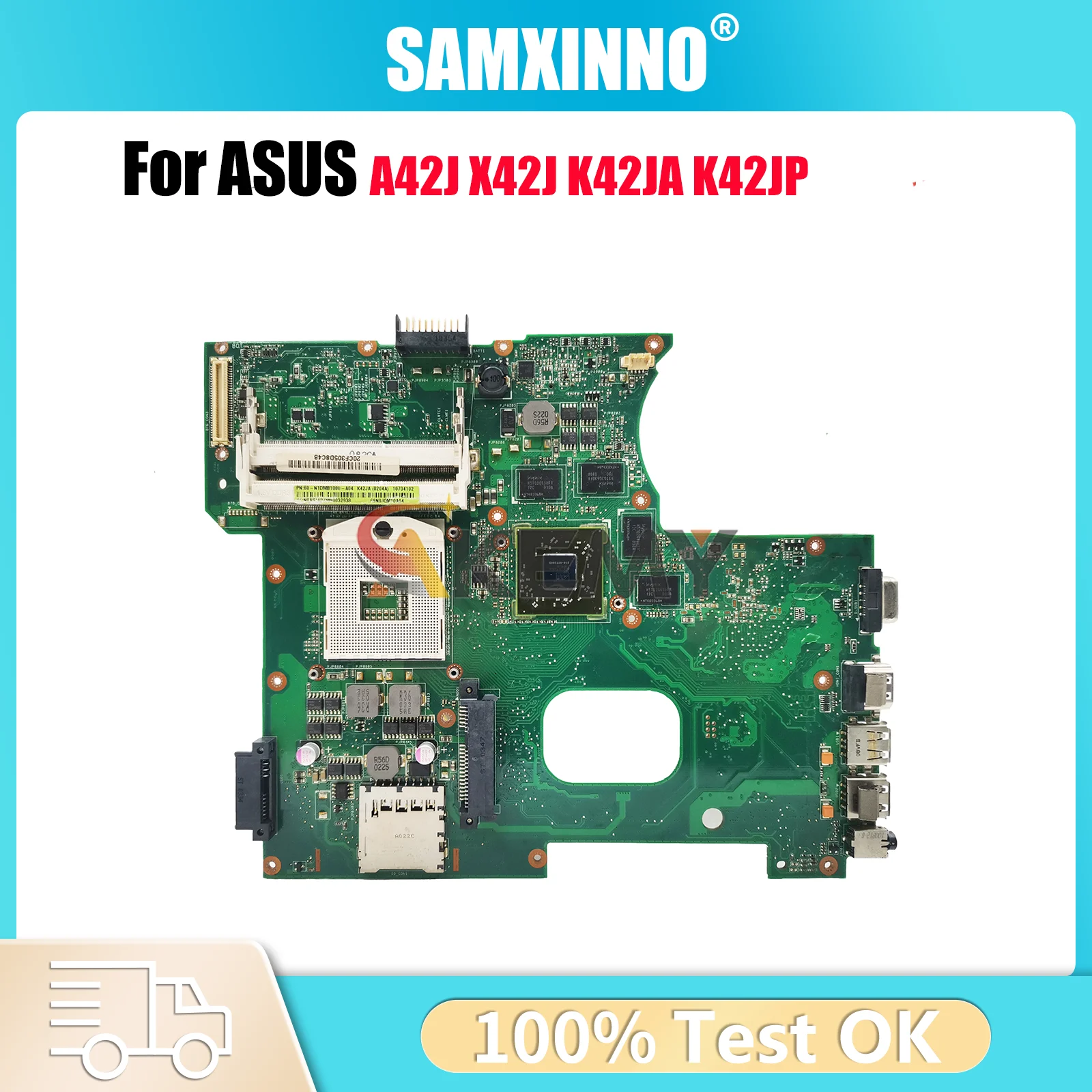 

K42JA Материнская плата для ноутбука ASUS A42J K42JZ X42J K42JE K42JP K42JZ K42JA K42JR K42JC K42JY K42J Материнская плата 100% тестая быстрая доставка